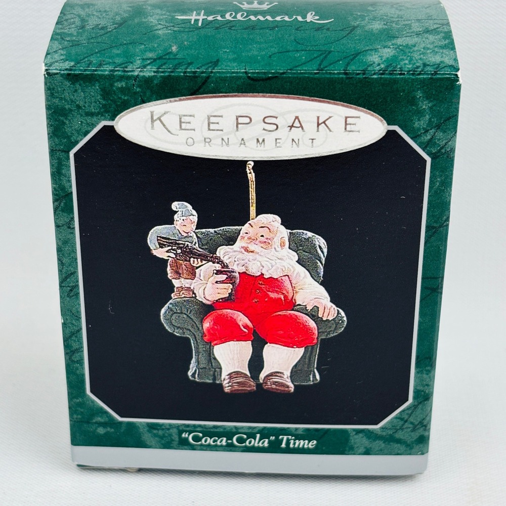 Hallmark Coca-Cola Time Santa Elf Coke Miniature Ornament Christmas Keepsake - Picture 2 of 6